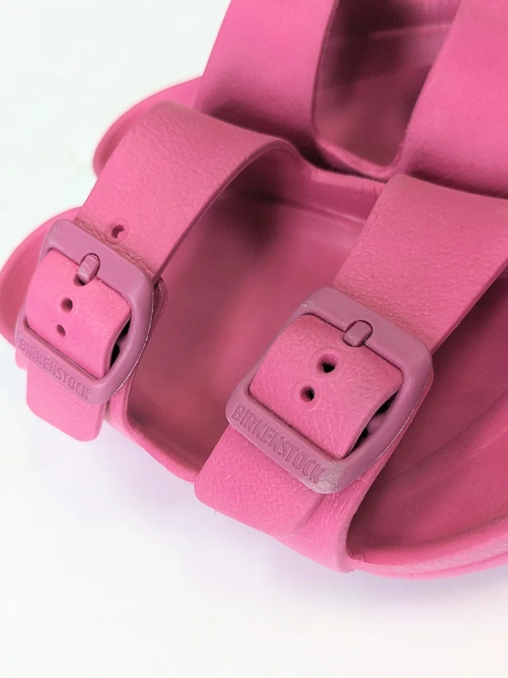 Birkenstock Arizona EVA Girls Bright Pink Sz US 11.5/EU 29 Two Strap Slides